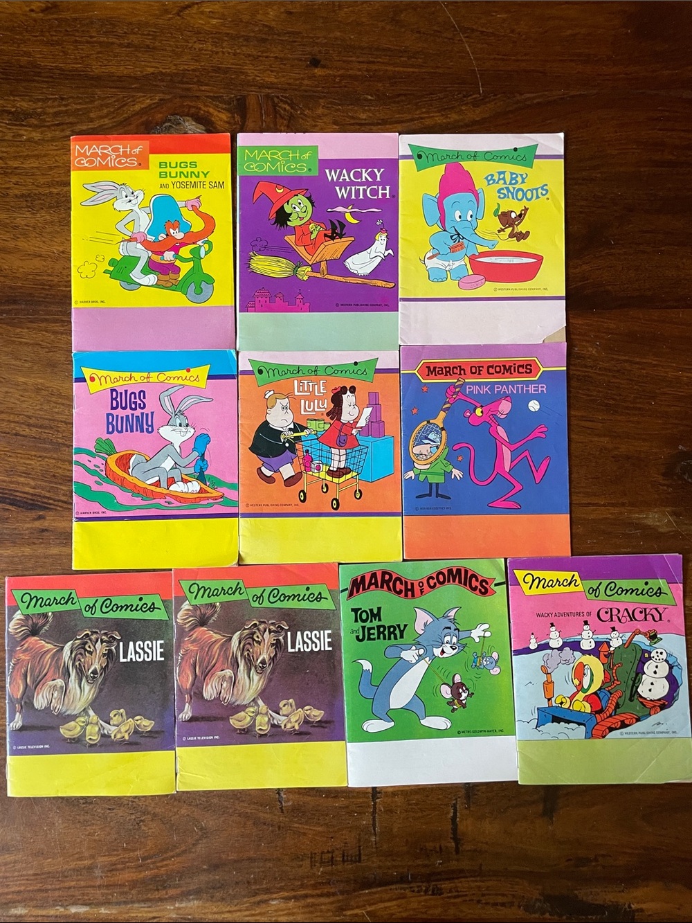 10 March of Comics Lot Vintage Small Thin Cartoon Booklets